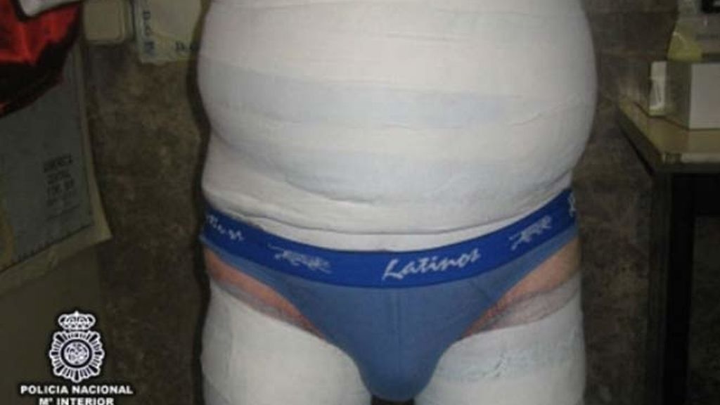 Cocaína adosada al cuerpo