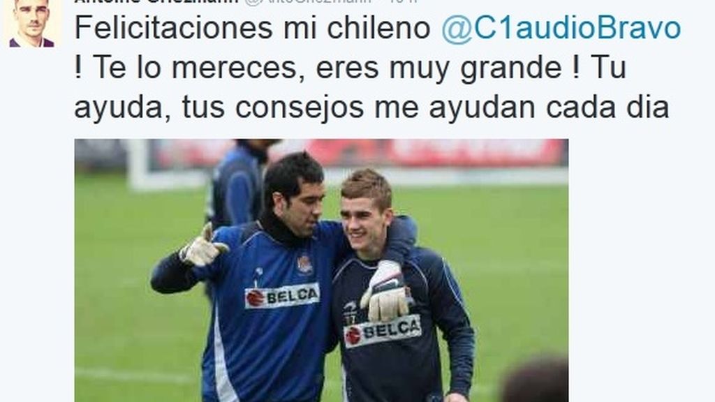 Giezmann felicita a Claudio Bravo