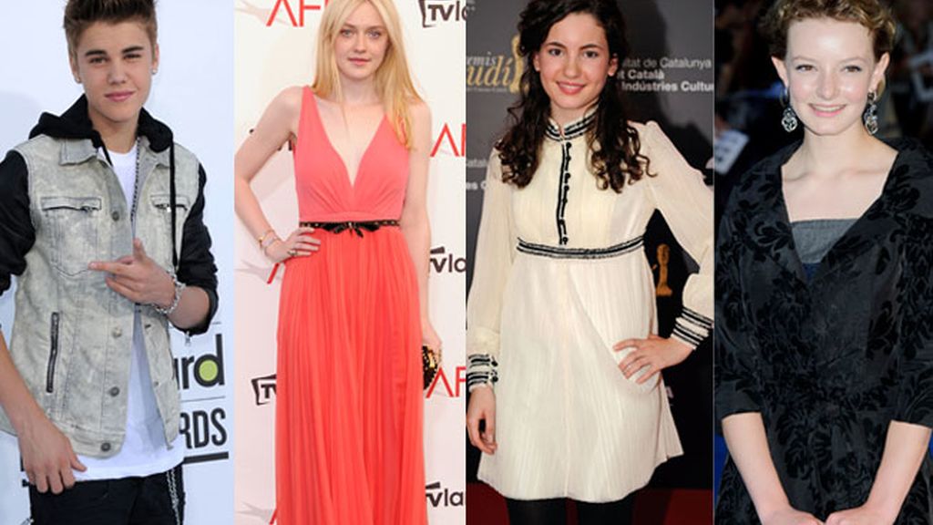 1994: Justin Bieber, Dakota Fanning, Ivana Baquero, y Dakota Blue Richards