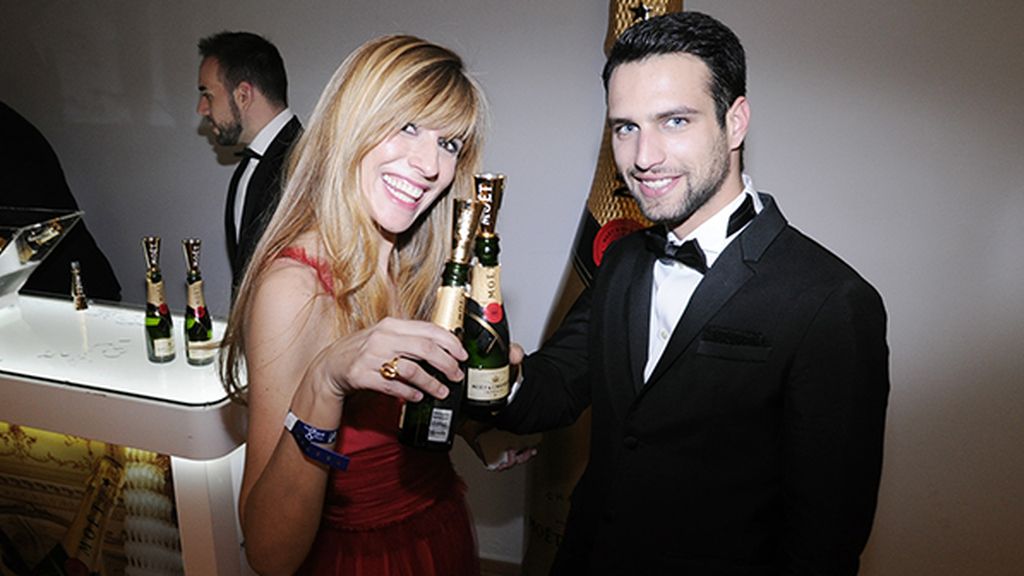 Jesús Castro, nominado al mejor actor revelación por "El niño", también quiso brindar con Möet & Chandon
