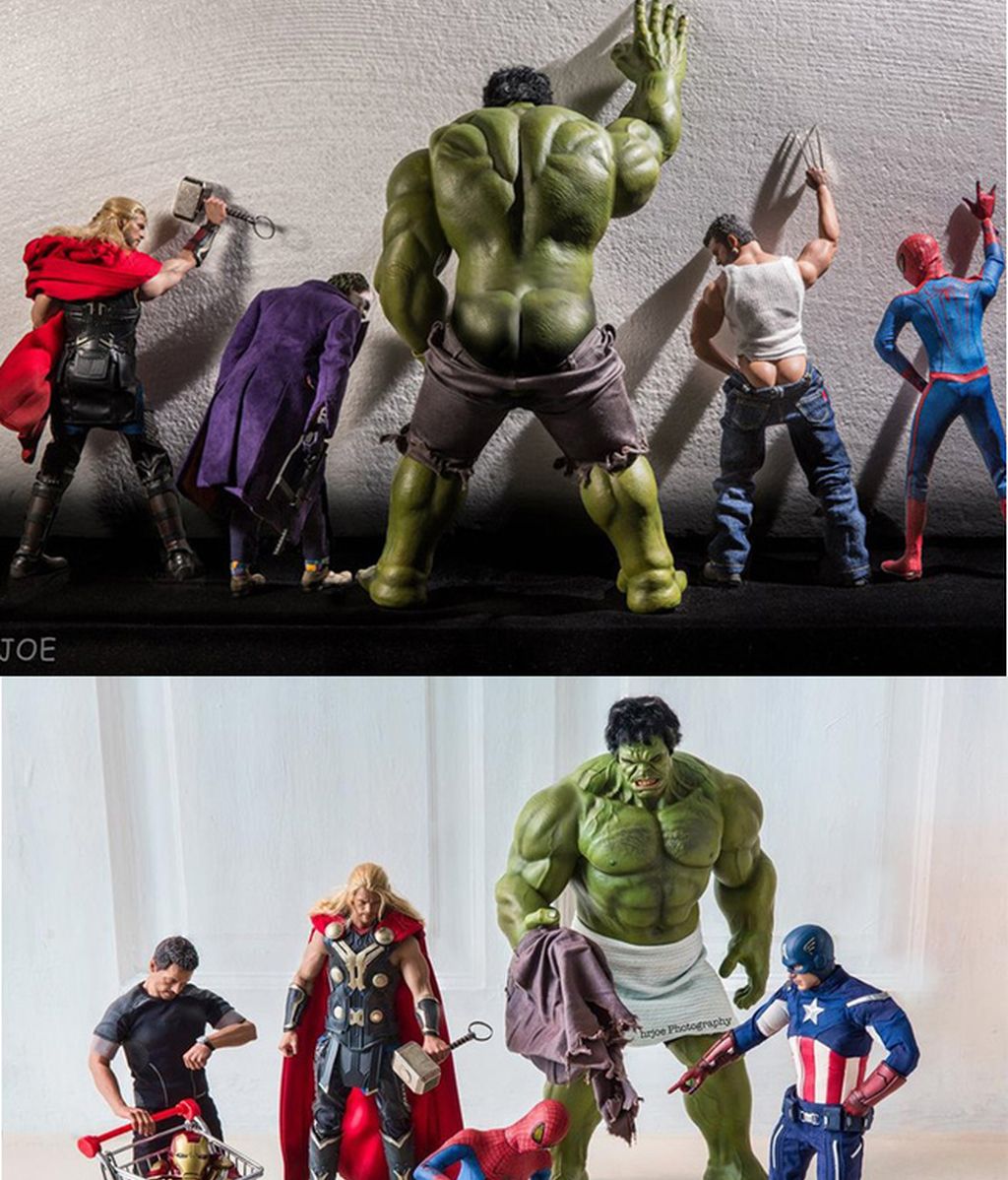 Los superhéroes de Marvel, en su día a día