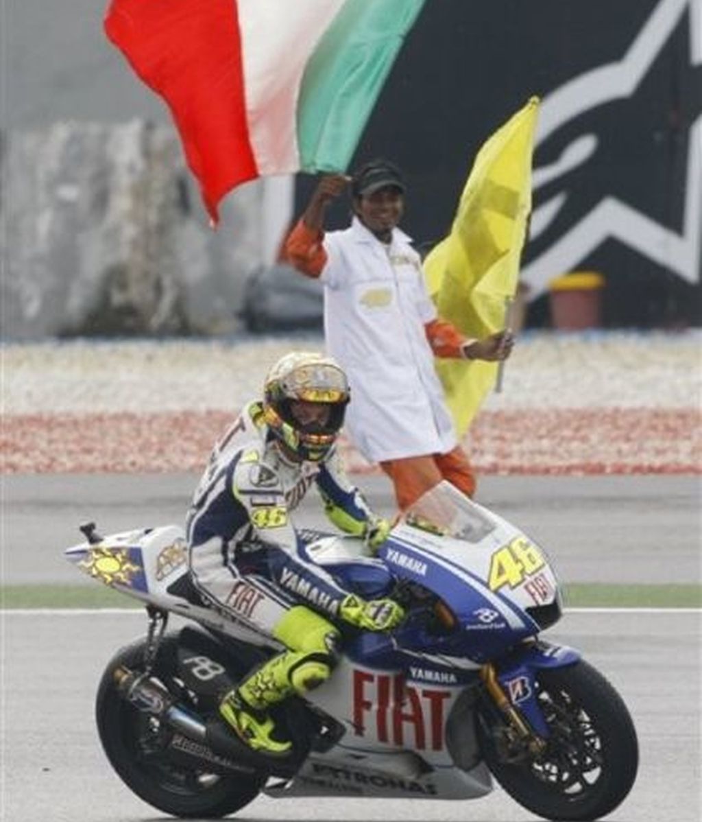 Rossi celebra su noveno Mundial
