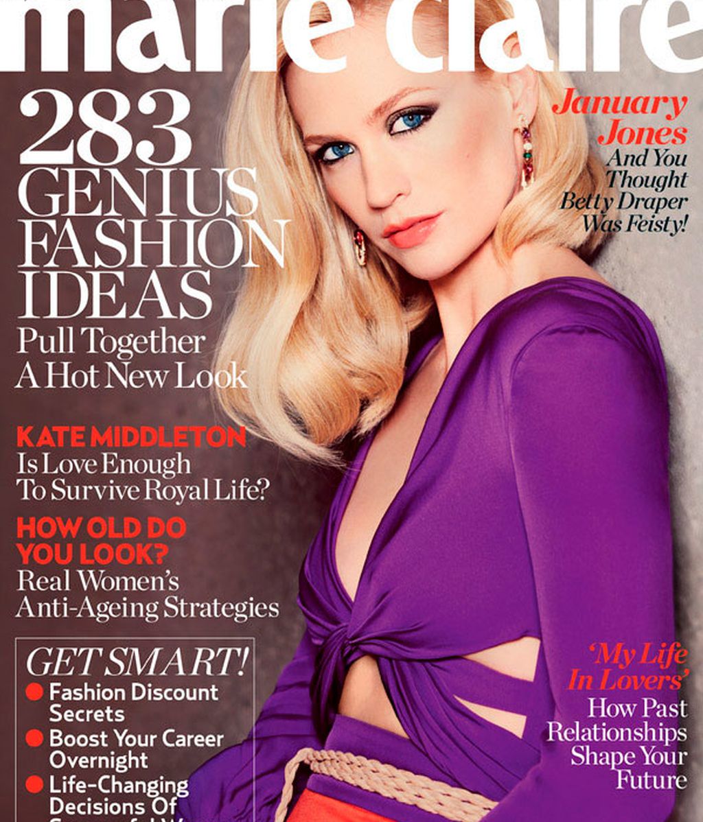 January Jones lleva el glamour de Betty Drapper a la portada de Marie Claire
