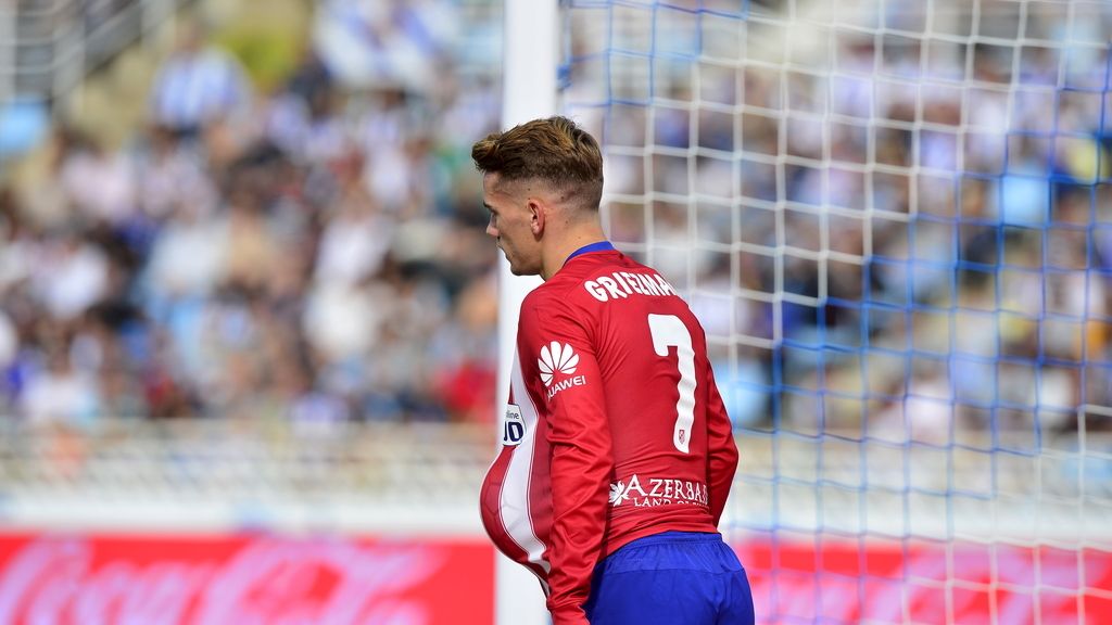 Griezmann celebra gol ante la Real Sociedad