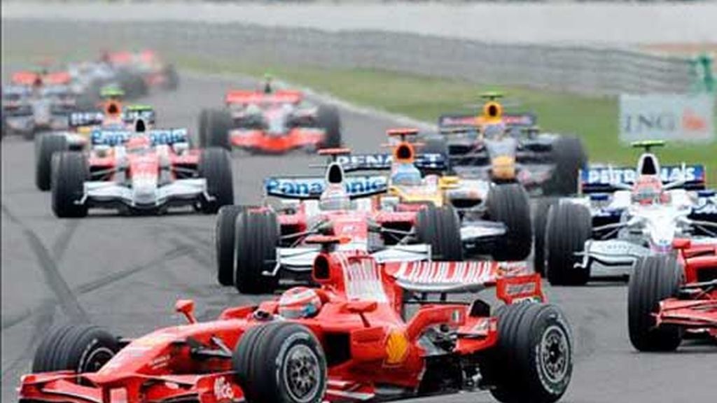 Raikkonen (Ferrari) en el circuito de Magny