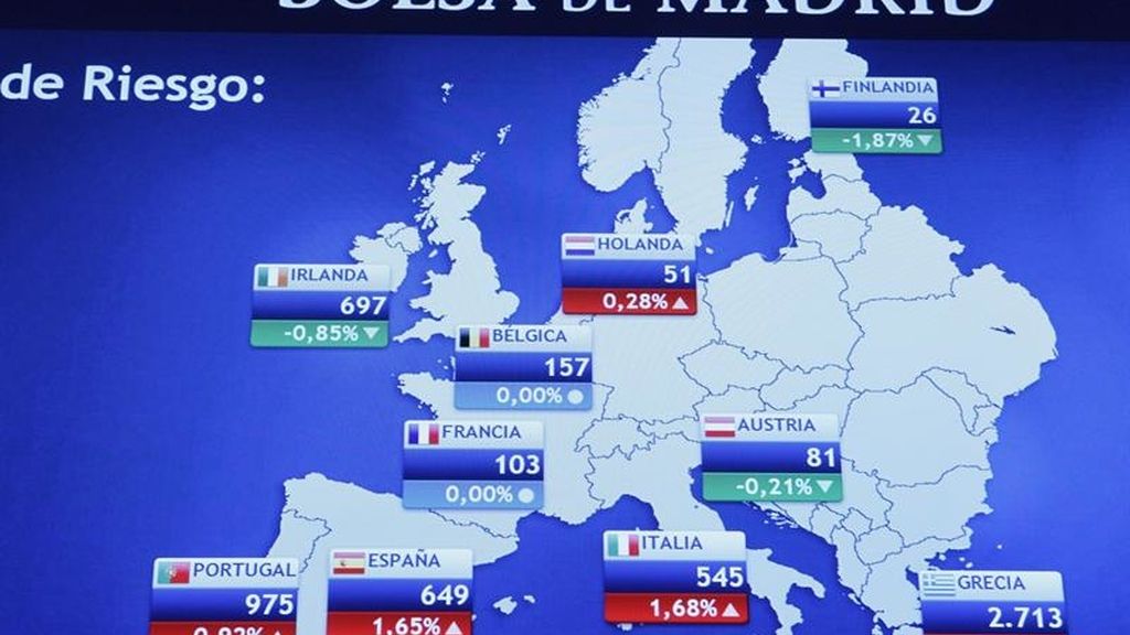 LA PRIMA DE RIESGO ESPAÑOLA ALCANZABA HOY UN MÁXIMO HISTÓRICO DE 649 PUNTOS BÁSICOS
