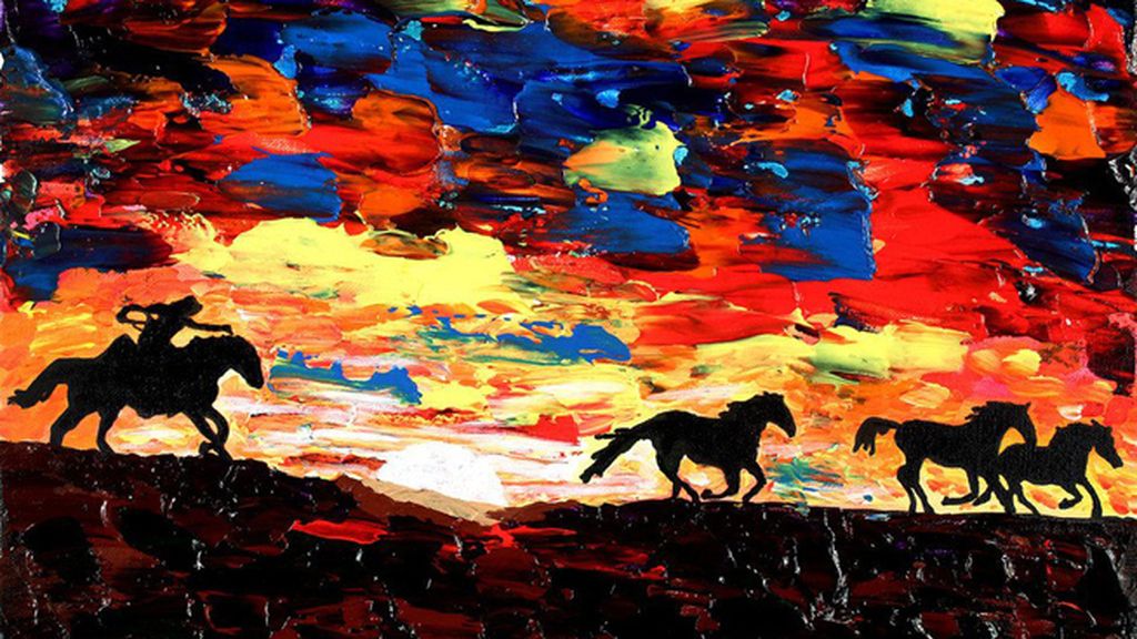 Un artista ciego se vale del tacto para pintar cuadros increíbles