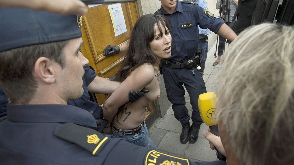 Femen activistas en Estocolmo. Foto: EFE