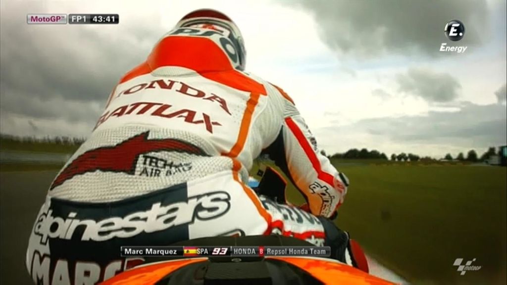 Marc Márquez conduciendo su Honda