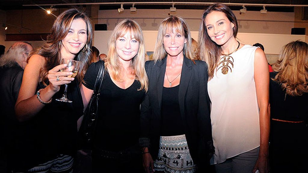 Arancha del Sol, Cristina Goyanes, Lara Dibildos y Juncal Rivero, compañeras de reparto de Carla en la obra de teatro "Brujas"