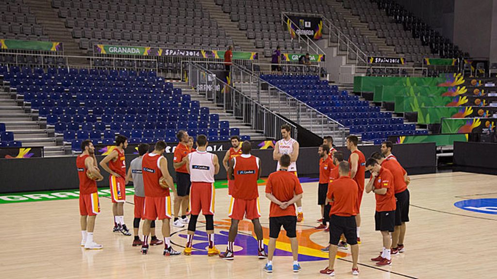 Entrenamiento de España basket