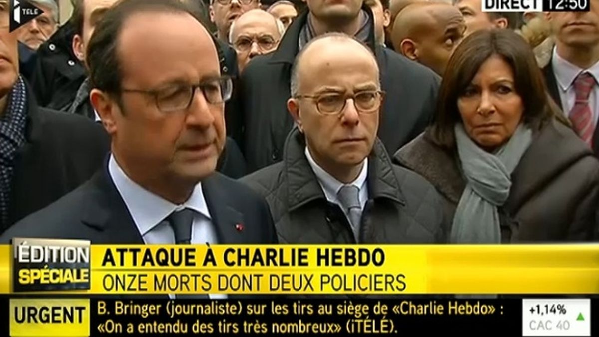 François Hollande y Anne Hidalgo visitan el lugar de los hechos