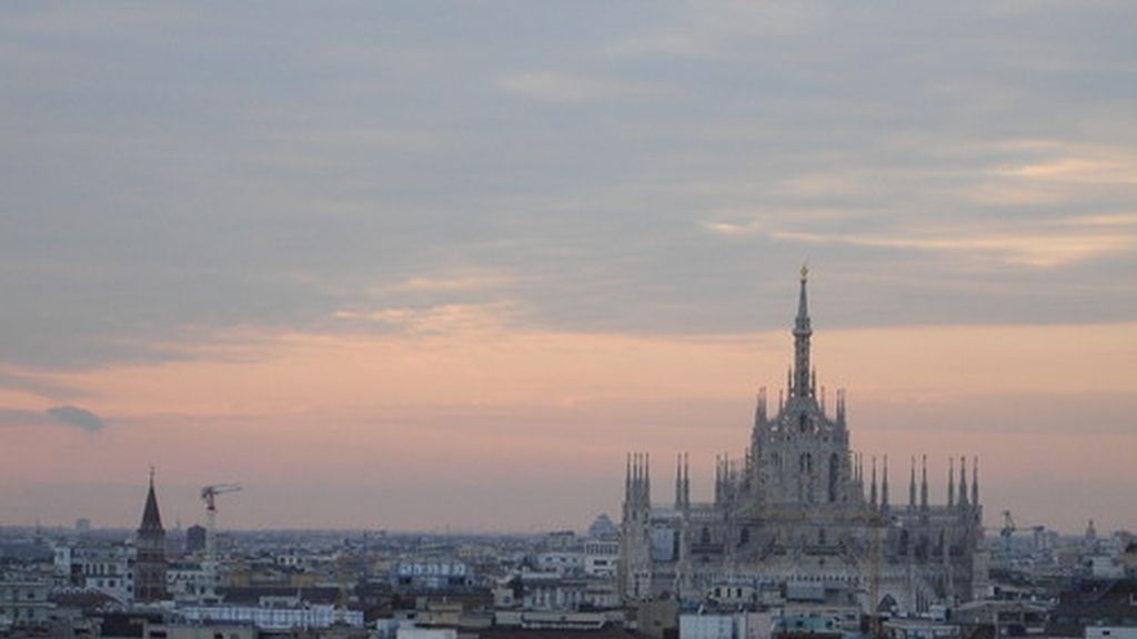 Vista aérea de Milán (Italia)