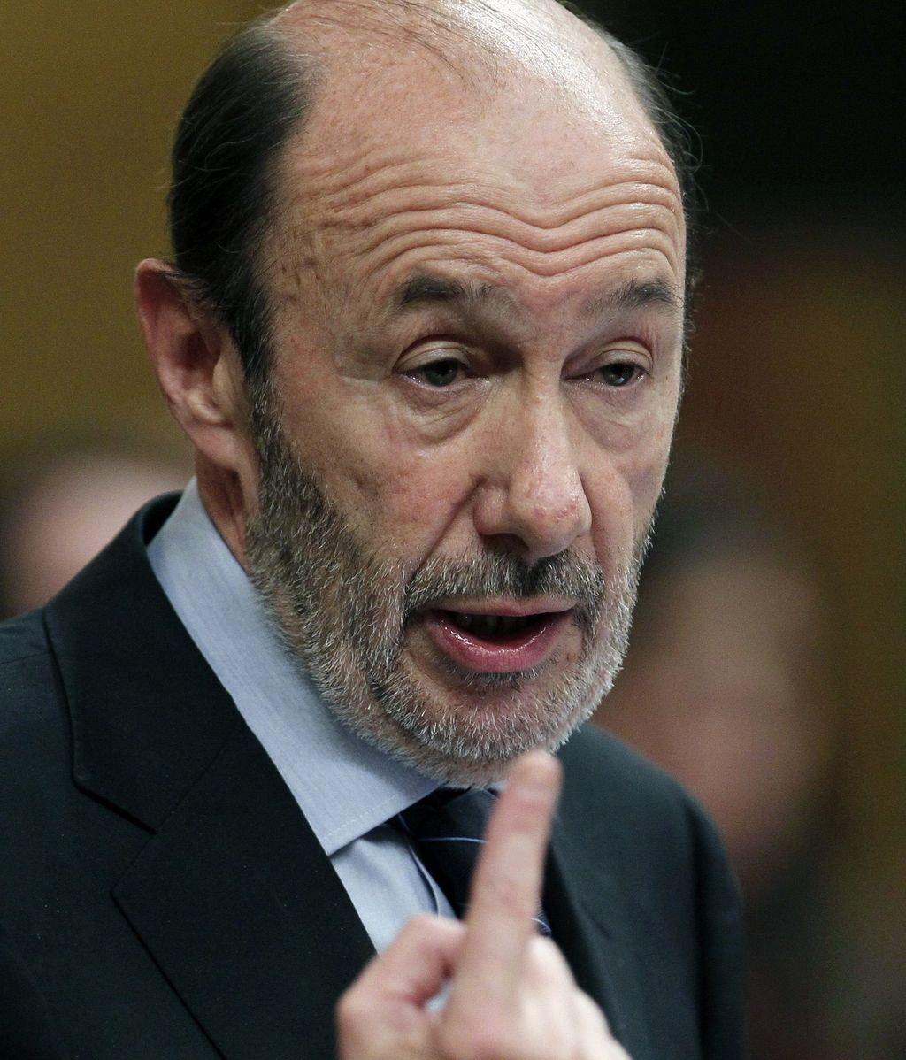 Alfredo Pérez Rubalcaba durante el debate de investidura