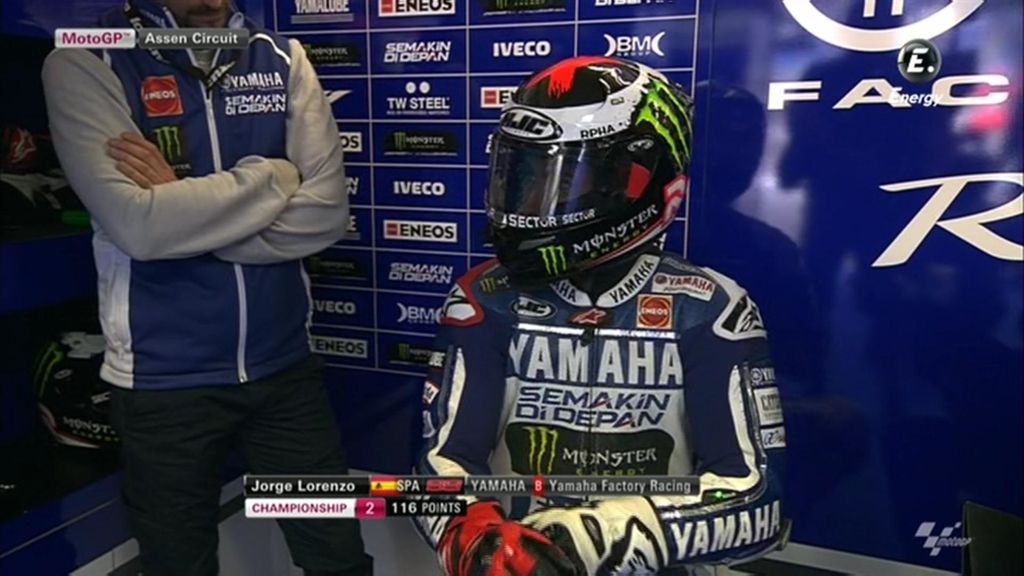 Jorge Lorenzo en los entrenamientos libres de Assen