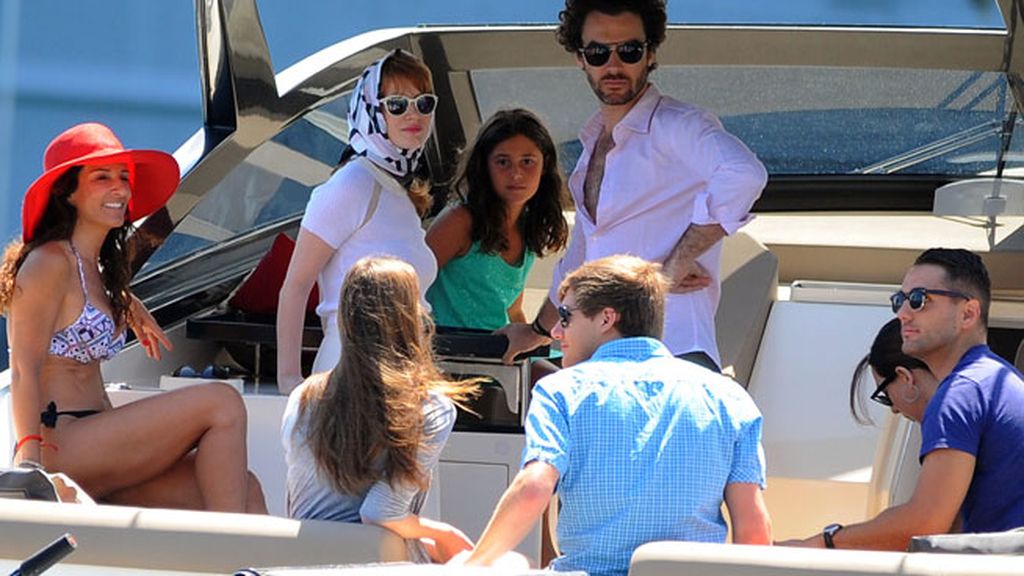 Jessica Chastain y GianLuca Passi en Ischia, Italia