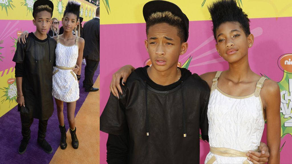 Jaden y Willow Smith posan a su llegada a los 'Kids Choice Awards'