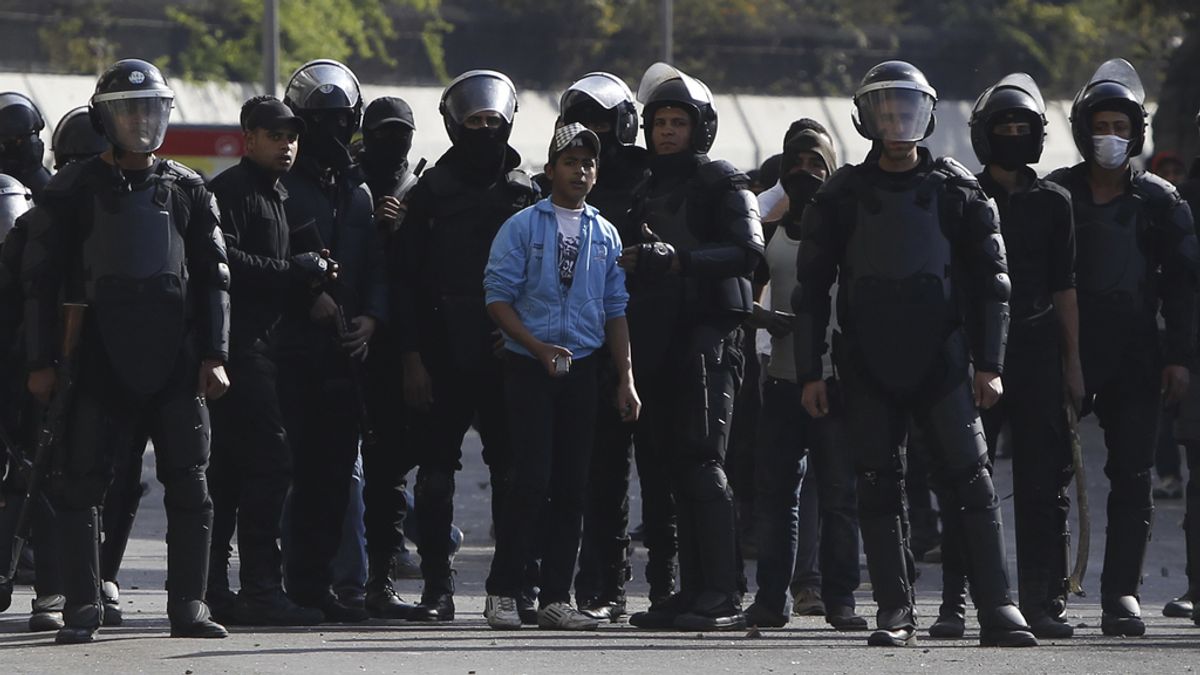 Policías egipcios