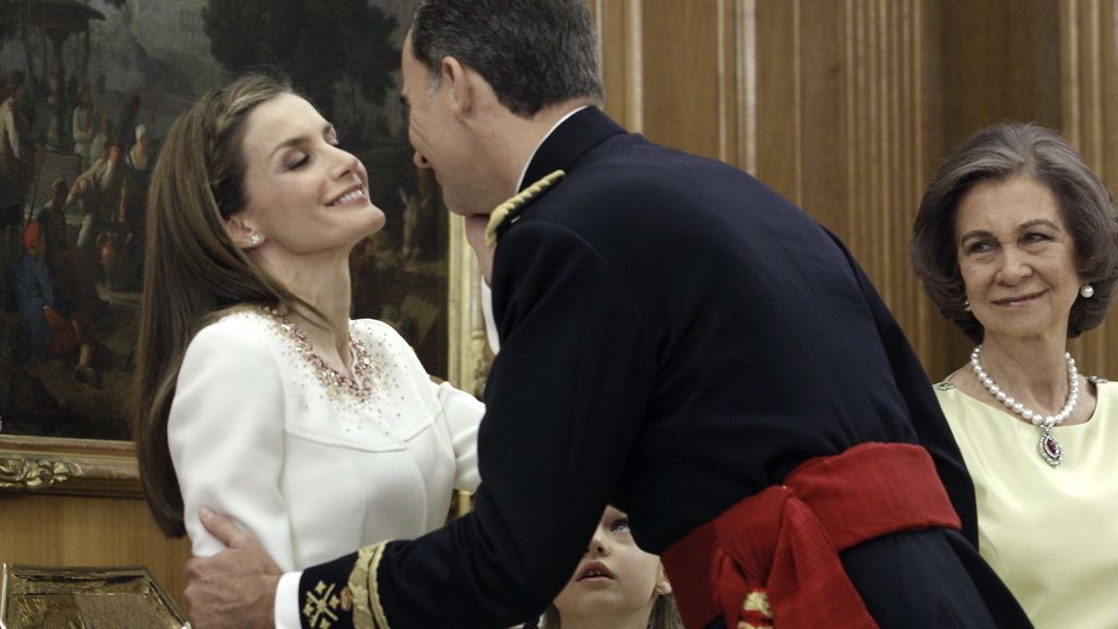 Tras la imposición del fajín a Felipe VI