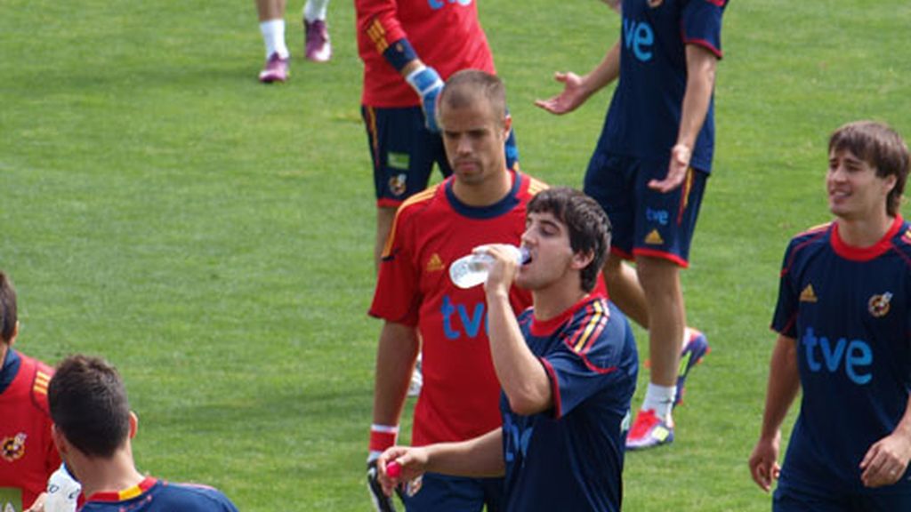 El entrenamiento de la Sub'21 antes del Europeo