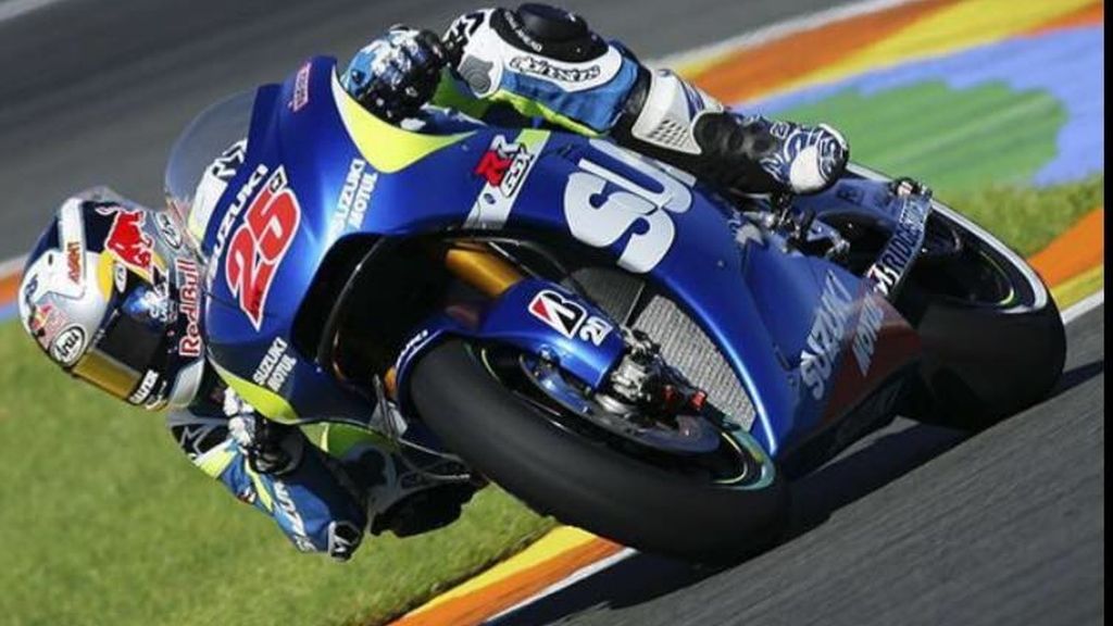 Aleix Espargaró y Maverick Viñales rodando en Valencia