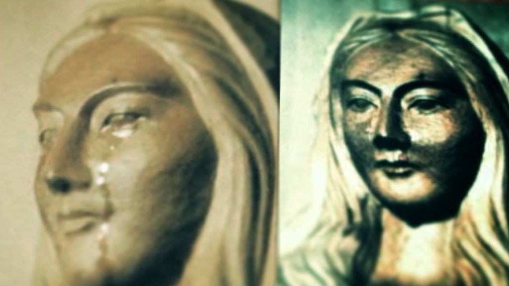 El hombre del sombrero y vírgenes que lloran sangre