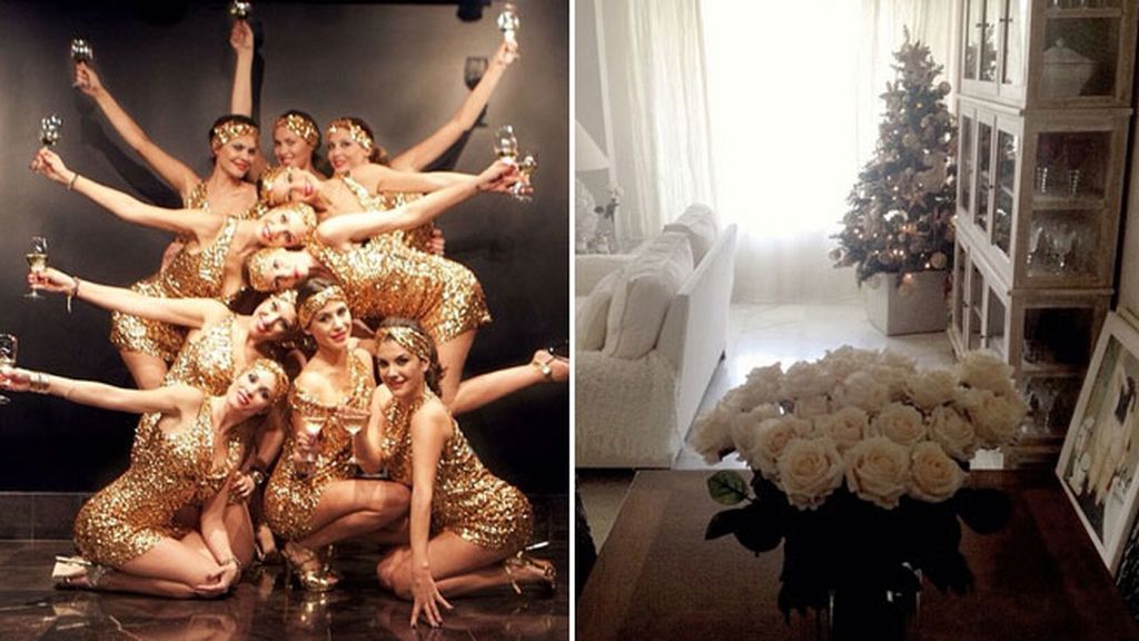 María José Suarez celebra las fiestas con las 'burbujitas' y después decora la casa