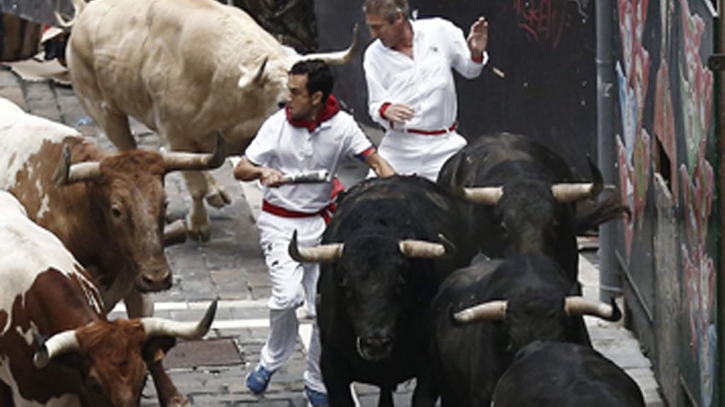 Dramático encierro en la fiesta de San Fermín