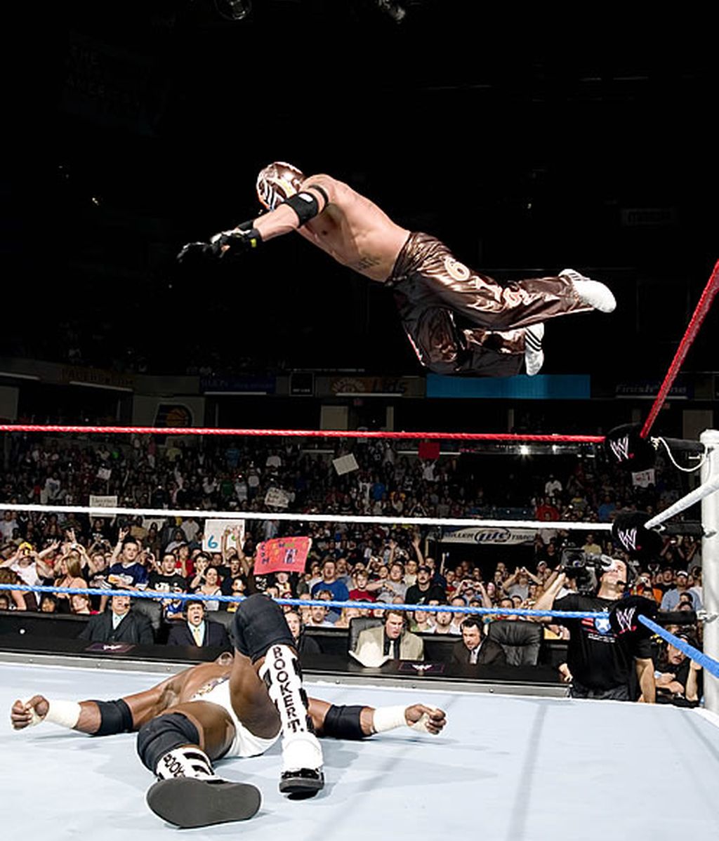 Saltando sobre su oponente