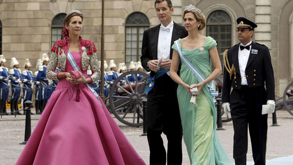 Las infantas, con Iñaki Urdangarín