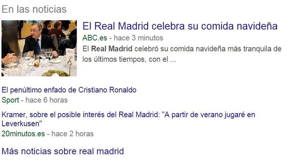 Google News, Real Madrid