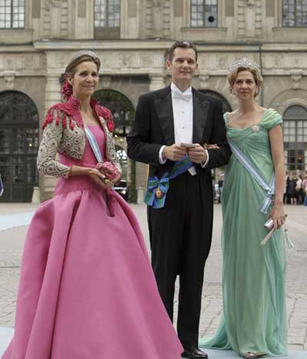 Las infantas, con Iñaki Urdangarín