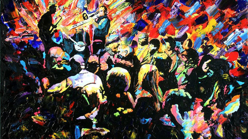 Un artista ciego se vale del tacto para pintar cuadros increíbles