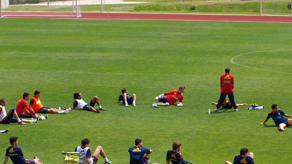 El entrenamiento de la Sub'21 antes del Europeo