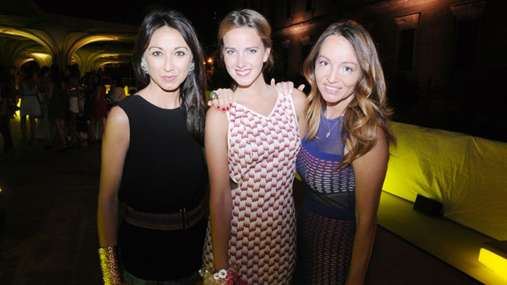 Alicia Damiano y Lara Bosch, de Missoni, junto a Ana Antic