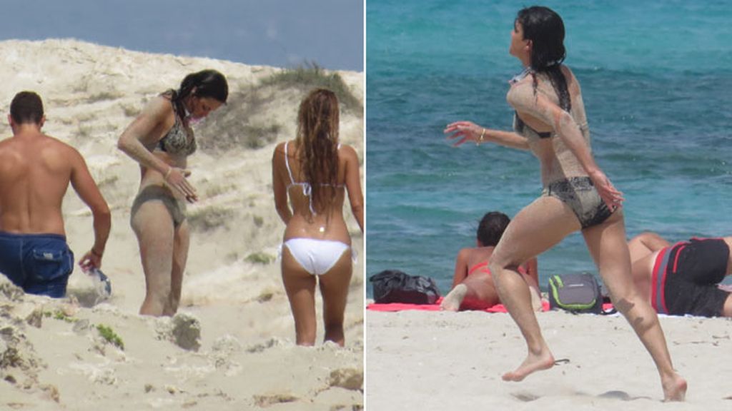 Y una carrerita hacía el agua...