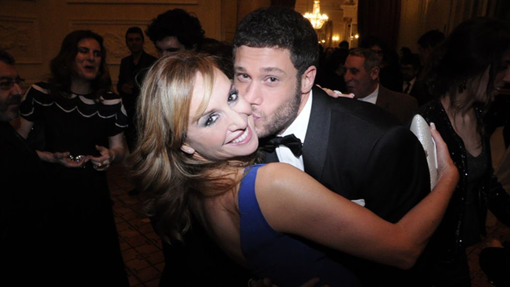 Mar Regueras y José Lamuño divirtiéndose durante la fiesta posterior a los Goya