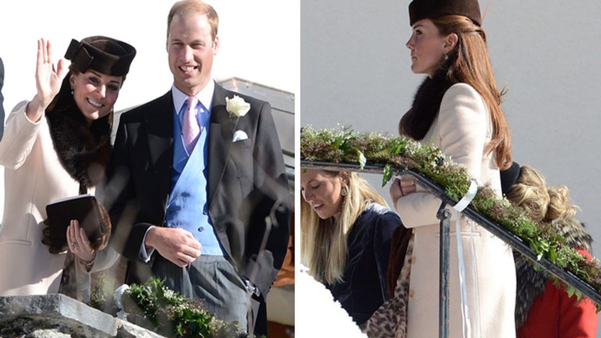 Kate Middleton luce embarazo en la boda de unos amigos