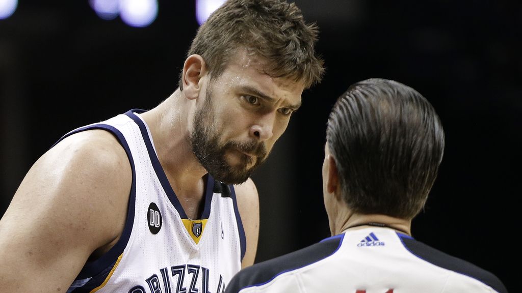 Marc Gasol durante un partido con los Memphis Grizzlies
