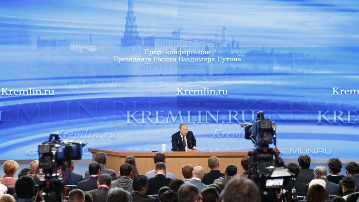 Rueda de prensa del presidente ruso, Vladimir Putin.
