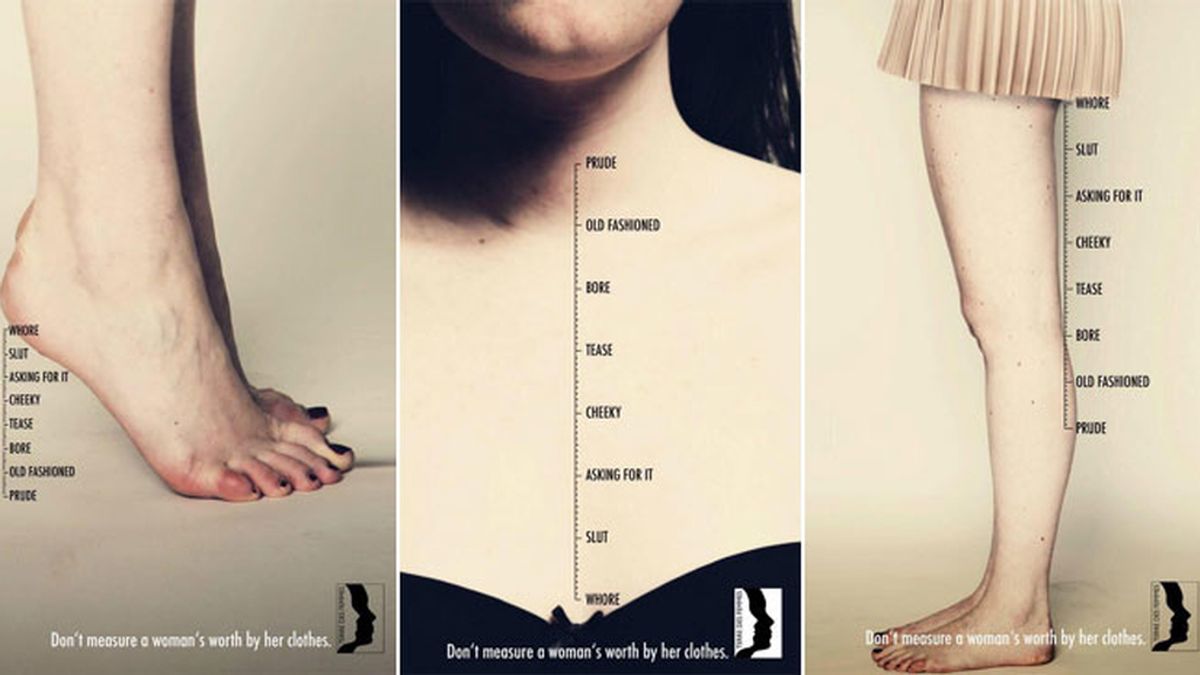 'Don't measure a woman's worth by her clothes' campaña igualdad de género