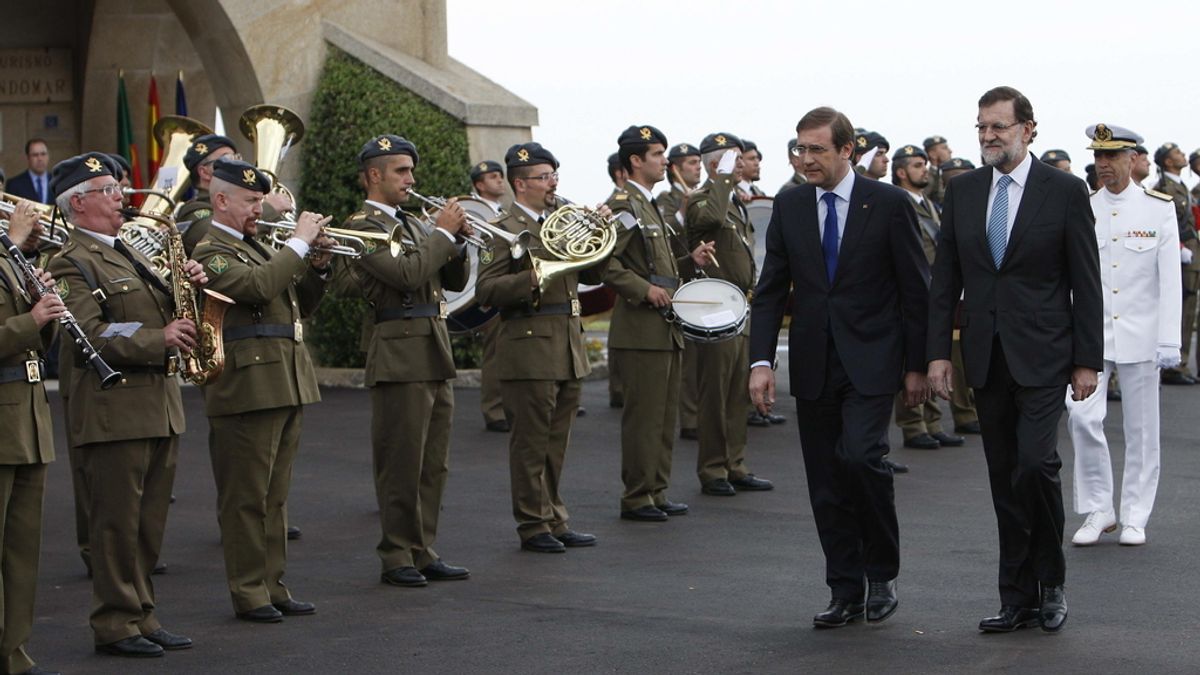 Mariano Rajoy y Passos Coelho en Baiona
