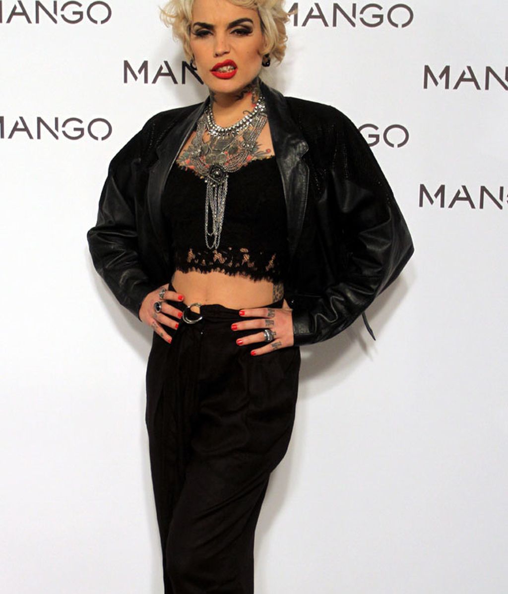 La dj Vinila Von Bismark, en el desfile de Mango