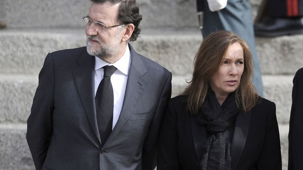 Rajoy y Viri Fernández, en su papel institucional
