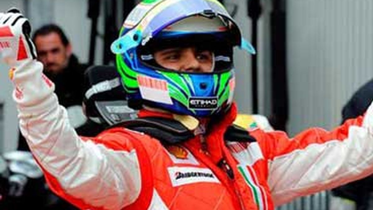 Massa celebra la 'pole'. Foto: EFE