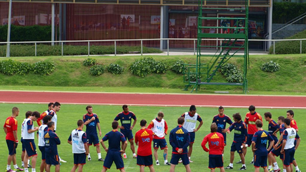 El entrenamiento de la Sub'21 antes del Europeo