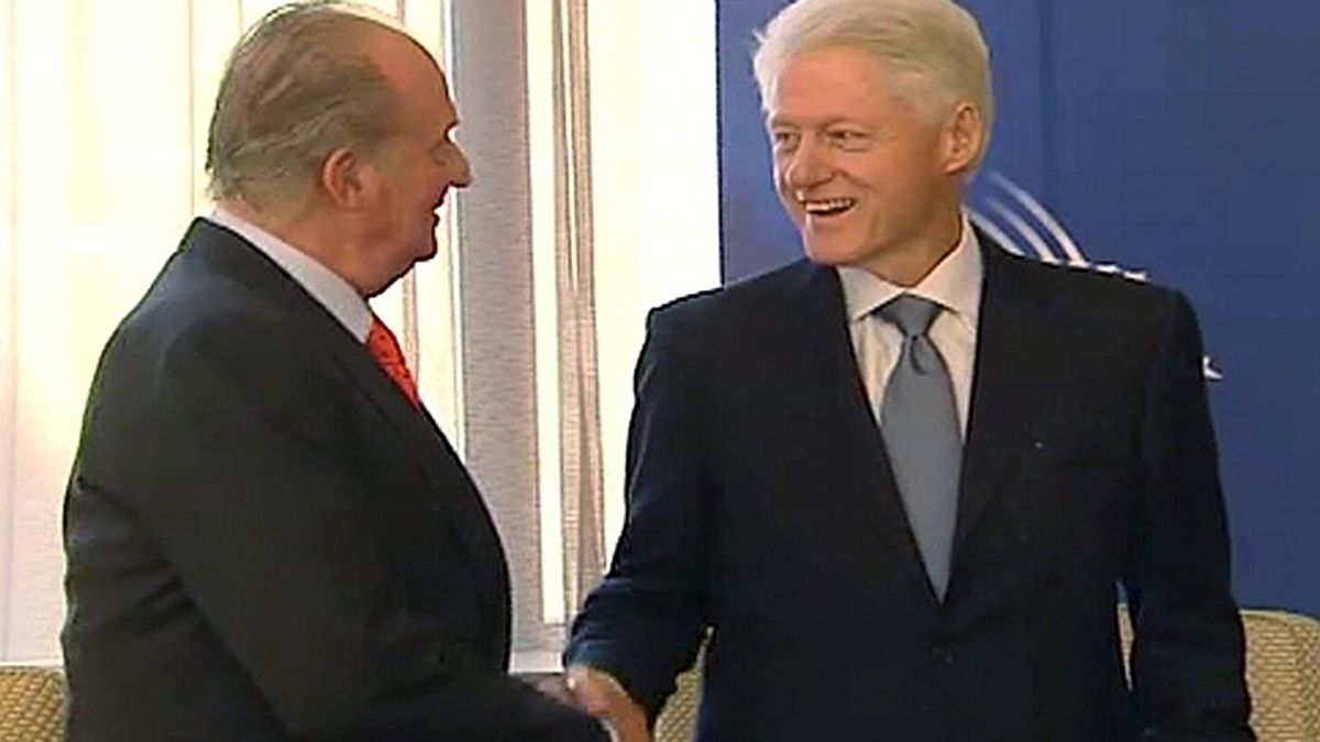 El Rey con Clinton en Nueva York. Foto: EFE