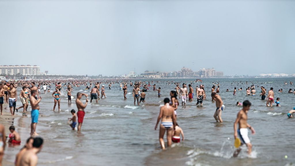 Ola de calor, playa, temperaturas