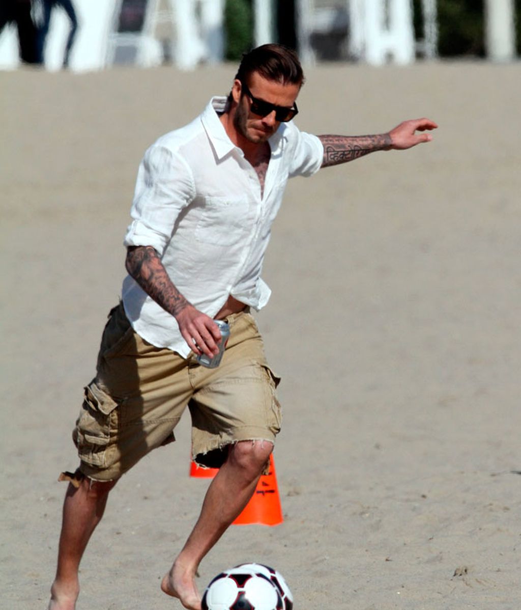 David Beckham y Sofia Vergara, juntos a la playa