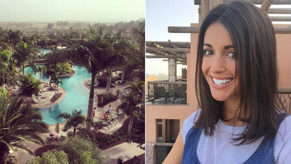 "Verano en diciembre" el que está pasando Noelia López en Canarias